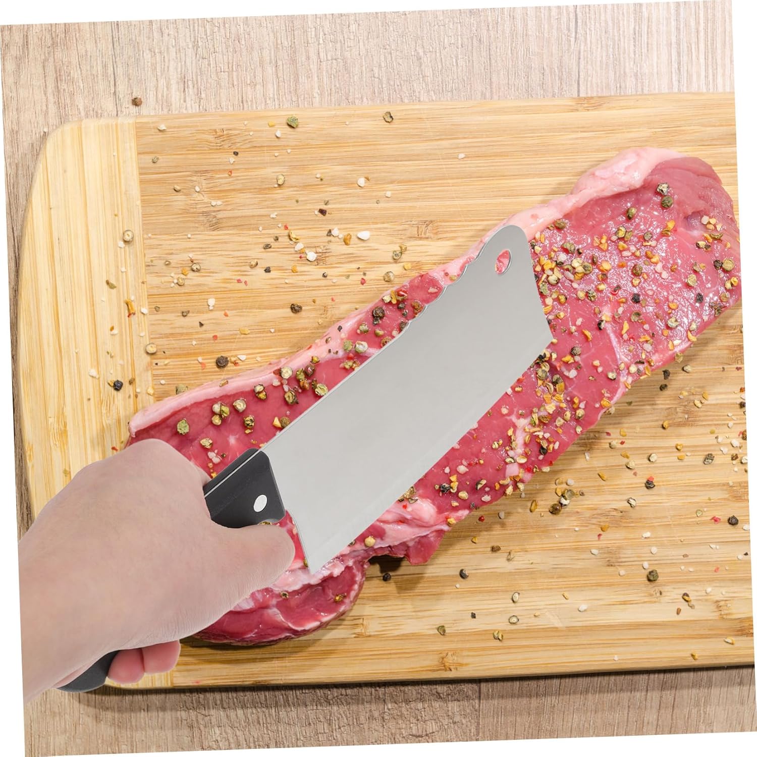 OUNONA Professional Chef Knife Set Kitchen Knife Block Magnetic Strip Stainless Steel Ergonomic Handle for Cooking for Housewarming