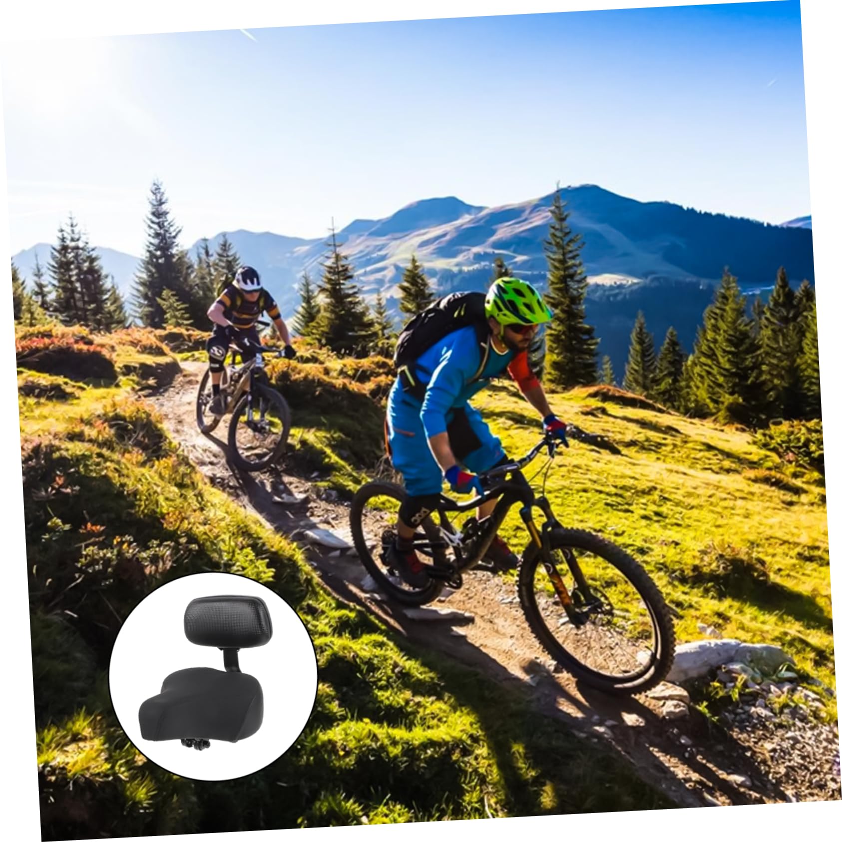 Siège Arrière de Vélo Noir en Fer, PU et Mousse, pour VTT