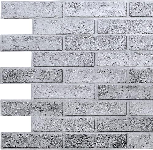 Dundee Deco Panel de pared 3D de cloruro de polivinilo sintético plateado, 3.2 x 1.6 pies, decoración de paneles de pared de diseño interior,