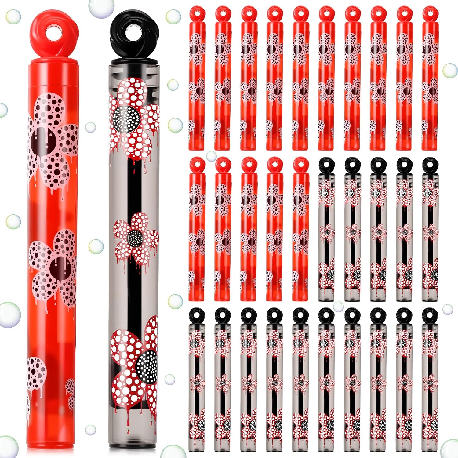 32 Pcs Strange Theme Mini Bubble Wands Red Carnivorous Bubbles Party Favors for Adult Summer Activity Birthday Gifts Carnival Goody Bag Stuffers Wedding Supplies