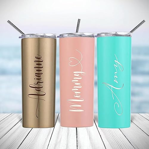 Miniatura 1 de Vaso  Regalos personalizados  Vasos de 20 onzas  Vaso grabado  Vasos personalizados  Vasos de acero inoxidable  Taza de viaje  Artículos esenciales