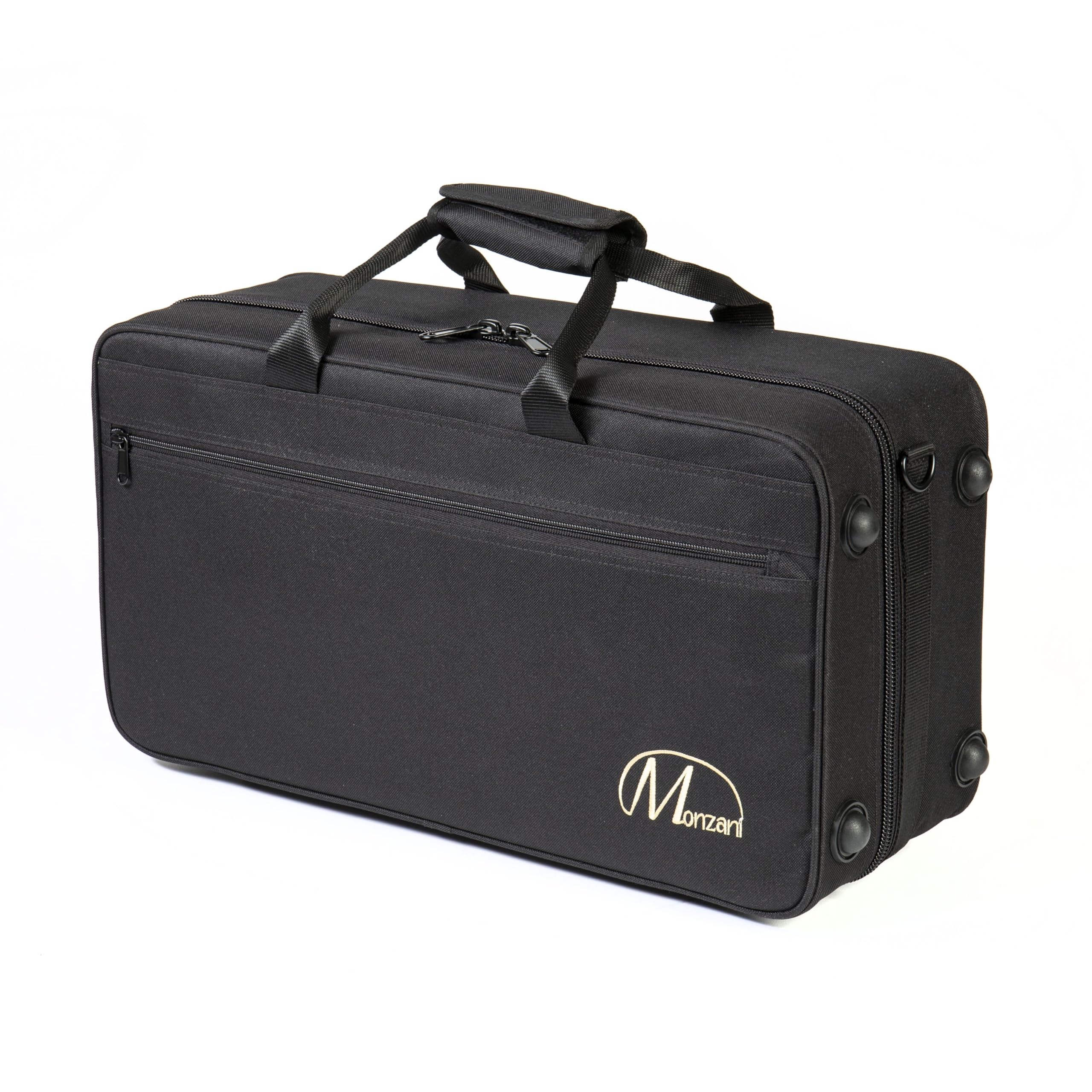 Monzani MZFH 1050L Bb-Flügelhorn, Drehventil, Goldmessing Korpus, Neusilber Mundrohr, Klarlack Finish, Inklusive Koffer, Mundstück, Ideal für Einsteiger