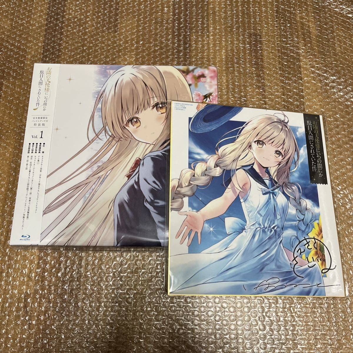 The Angel Next Door Imperceptibly Becomes A Bad Man Duplicate Shikishi + Box