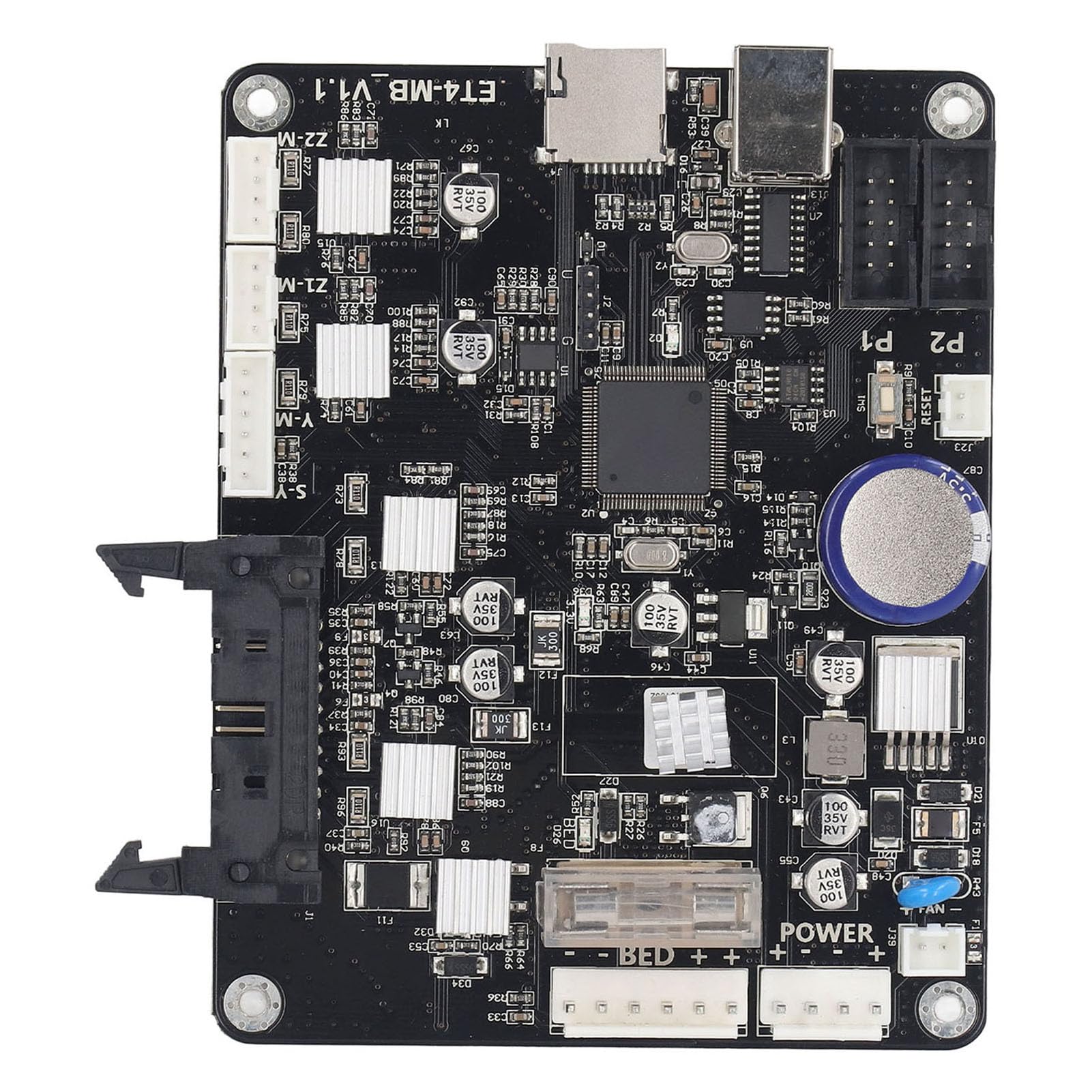 Bewinner 32-Bit-3D-Drucker-Motherboard, 8–35 V-Steuerplatine für Anet ET4, STM32F407 168 MHz ARM-Chip, 2-lagige Leiterplatte mit Wärmeableitung, A4988-Motortreiber, Offline-Upgrade
