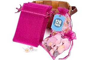 VGOODALL 4x6 Rose Pink Organza Bags