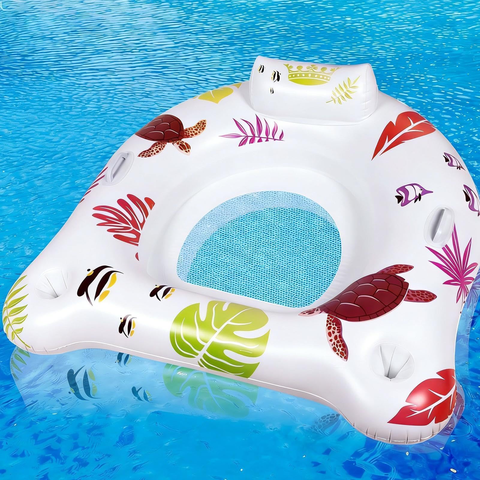 Silla Flotante para Piscina Una tumbona flotante para bronceado solar