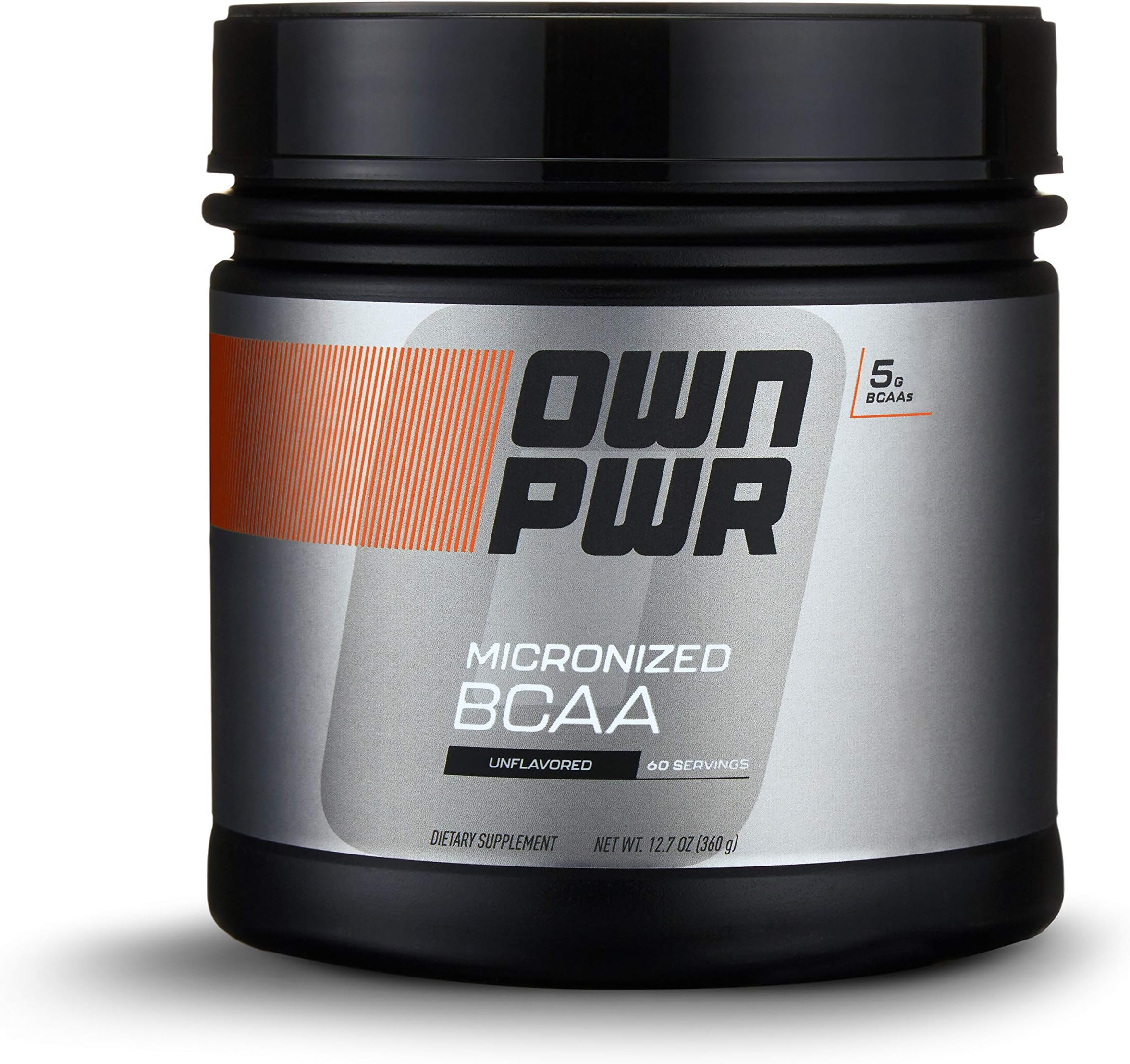 Amazon Brand - OWN PWR BCAA Powder, Unflavored, 60 servings, Micronized Branched Chain Amino Acids (2:1:1 Ratio)