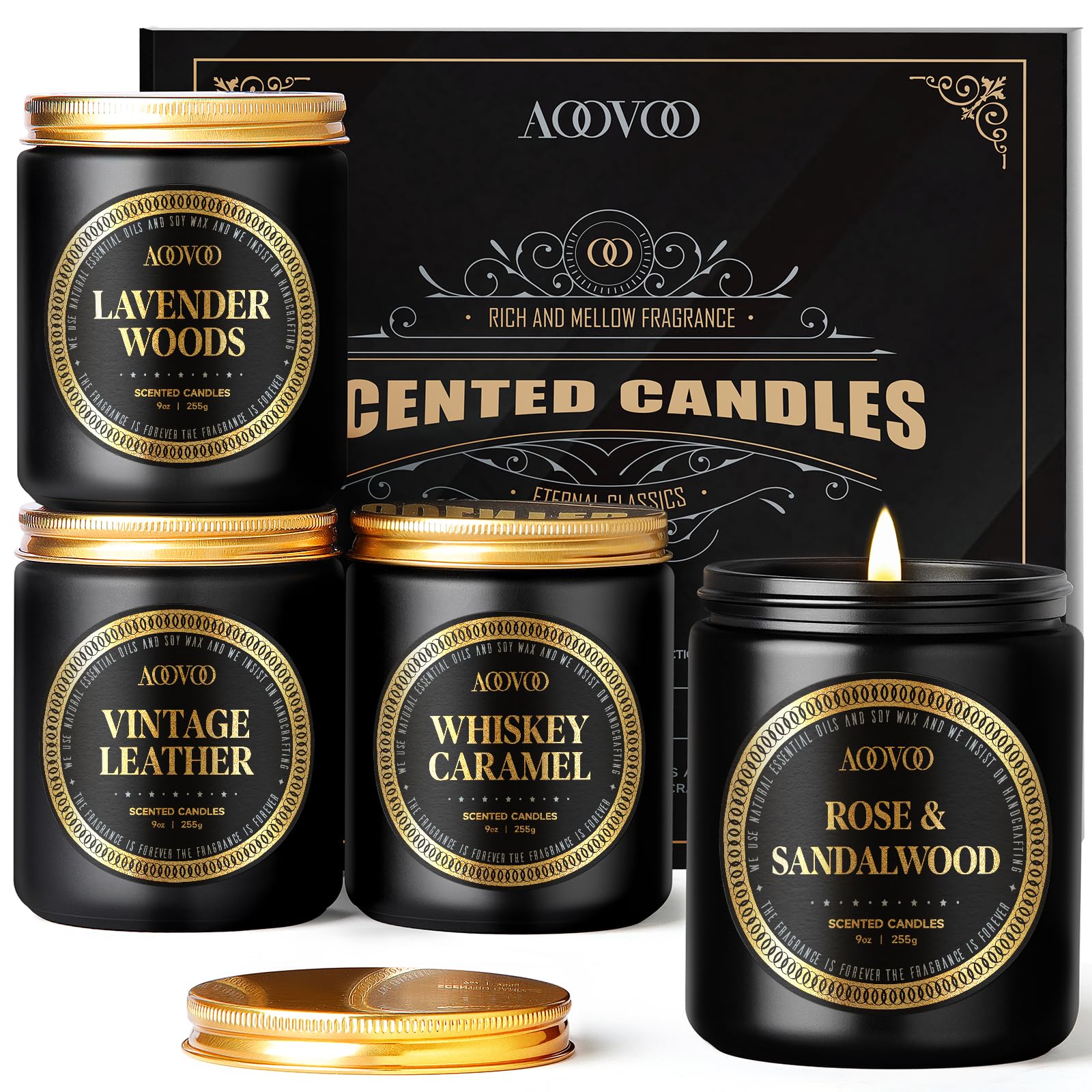 AOOVOO 4-Pack Scented Candles