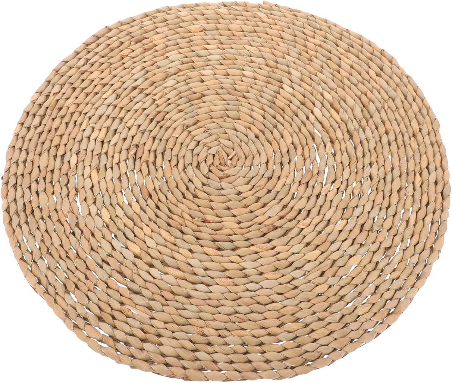 Alipis Woven Meditation Pillow Floor Cushion 40x40cm Dark Natural Grass Material Japanese Style Yoga Seating Pad for Home, Tatami, Zen Practice, Window Seat