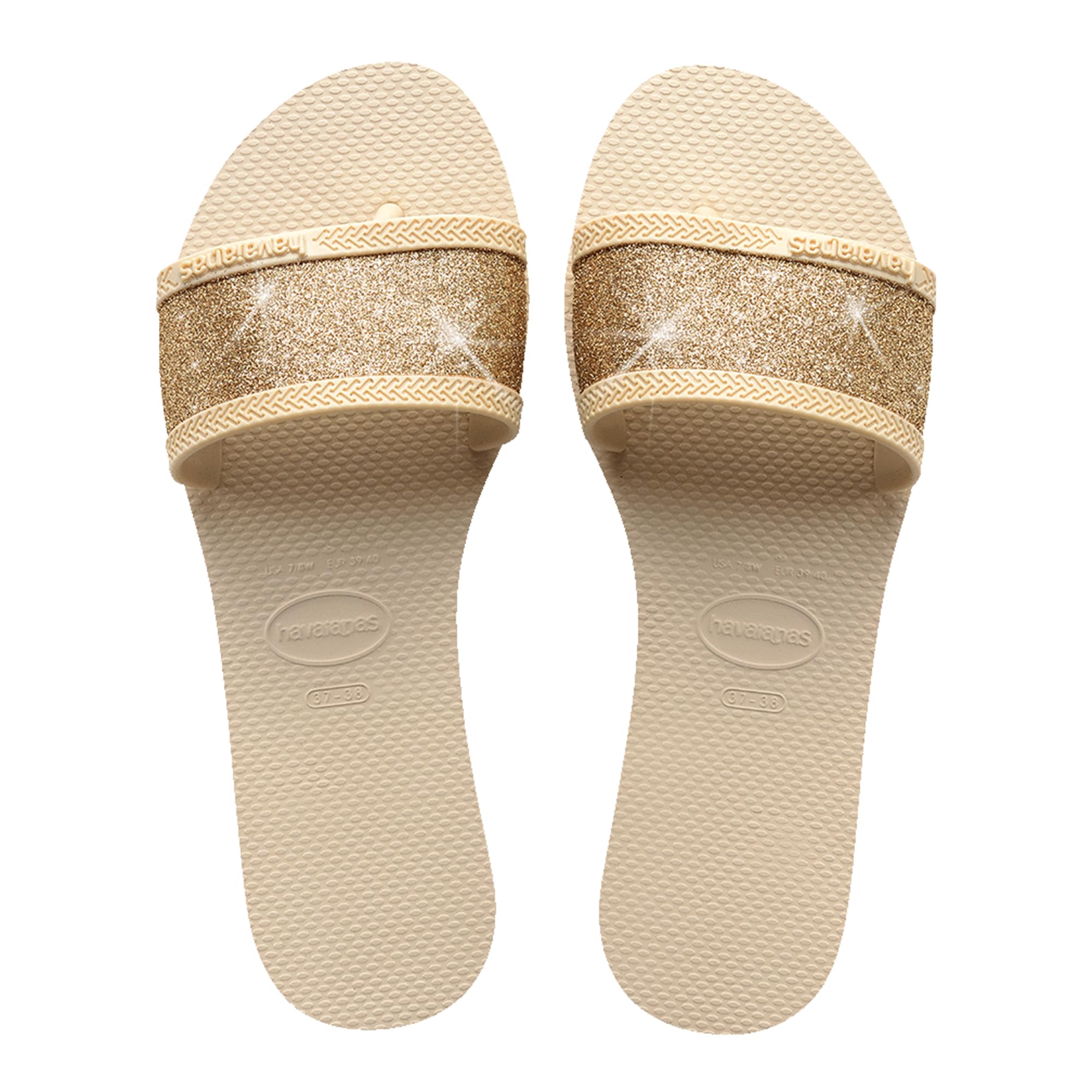 Havaianas - You Angra Glitter, Bequeme, stylische, langlebige, breite Strap Glitter Thong Sandalen, für Damen