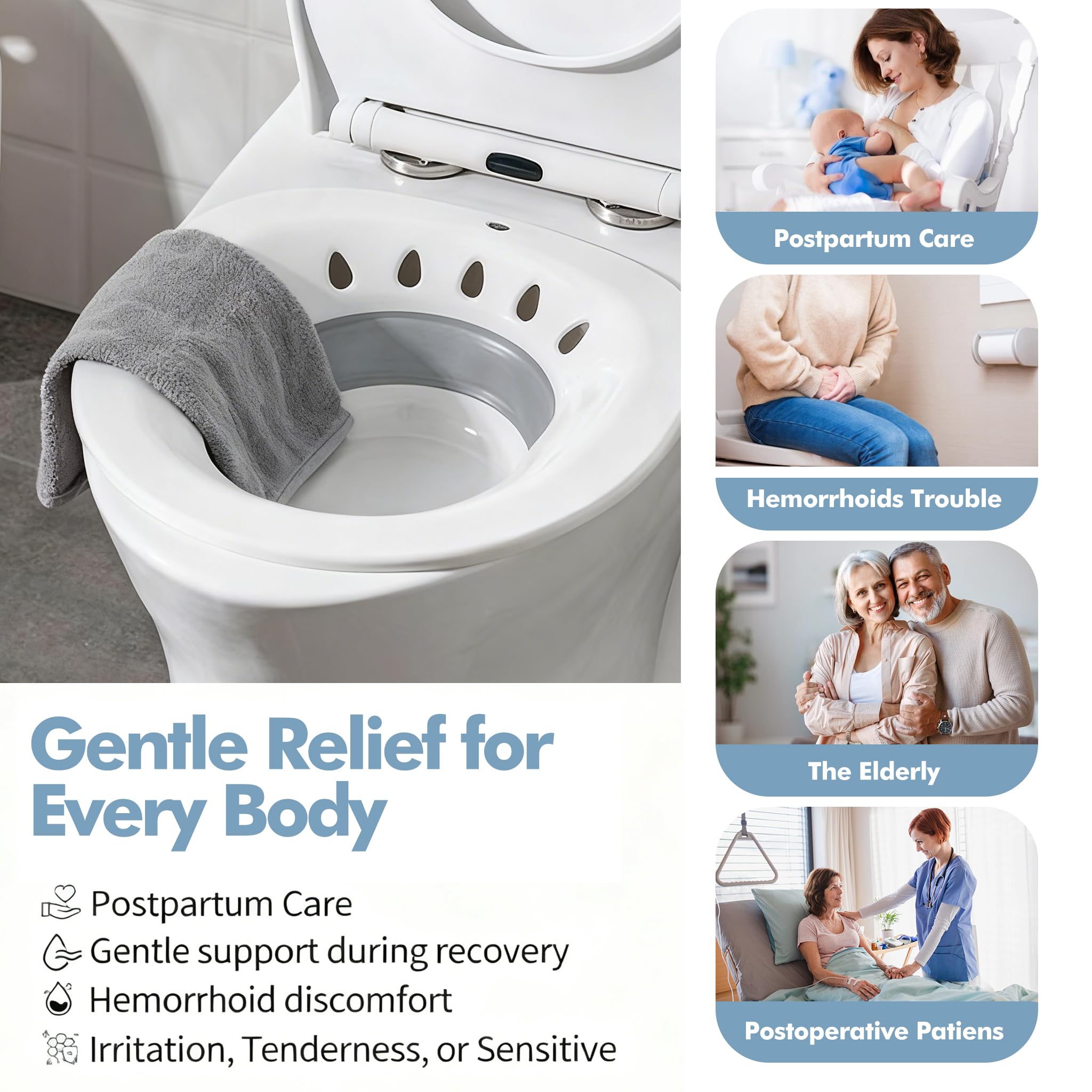 Bidet Portatile Pieghevole per WC, Ideale per Chi Soffre di Emorroidi, Donne Incinte e Anziani, con Installazione Rapida e Design Igienico per Massimo Comfort Quotidiano