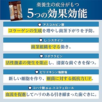 Amazon.co.jp: 【指定医薬部外品】楽養生 歯の衰え 腰痛 肩こり