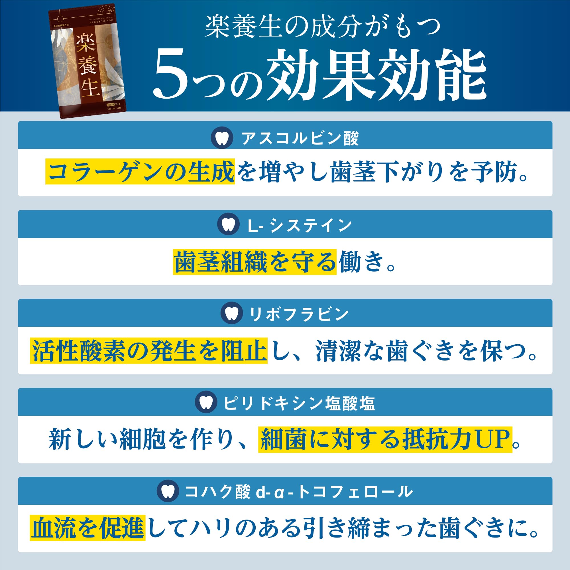 楽養生 90粒×3パック 楽養生 2パック 各30粒 Qoo10] 楽