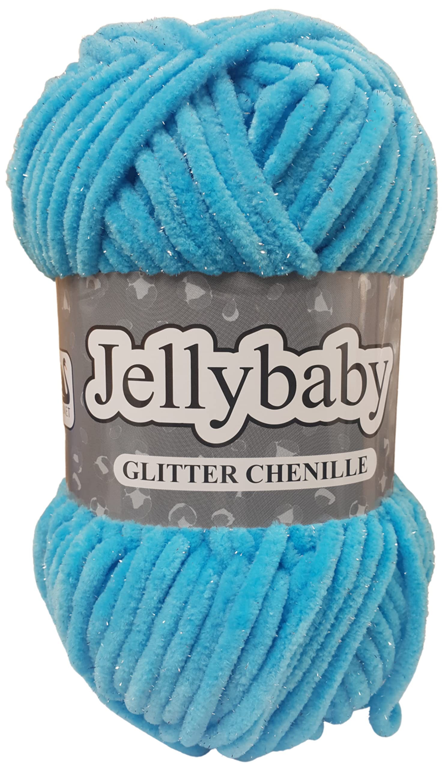 Cygnet Jellybaby Glitter Chenille Chunky Knitting Yarn (Topaz 019) — image 1