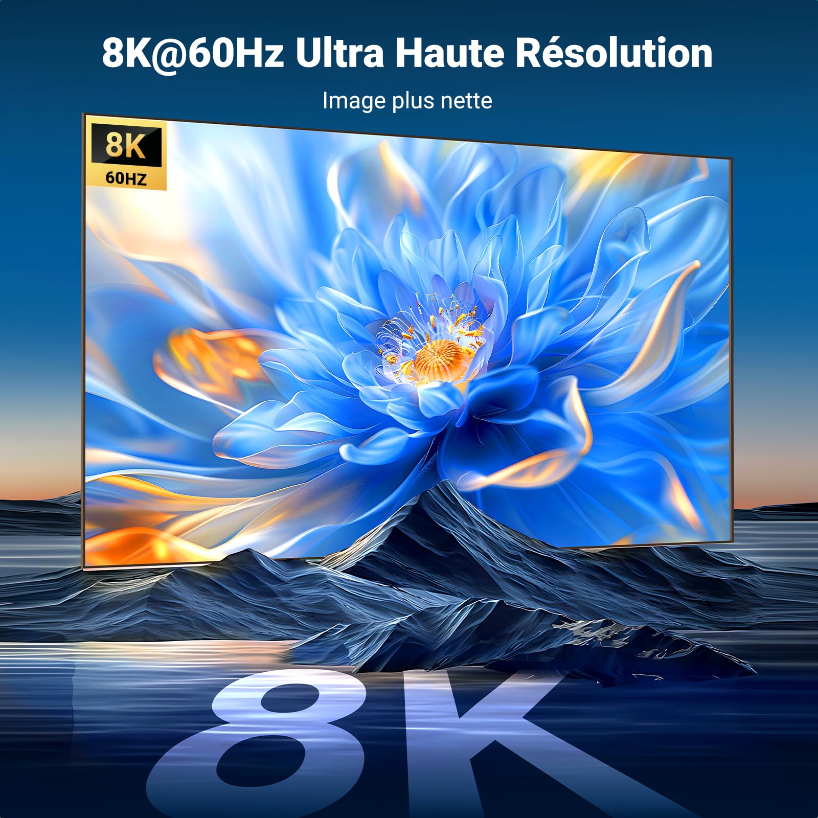 UGREEN Splitter HDMI 1 Entrée 2 Sorties 4K 60Hz Répartiteur HDMI pour 2 Écrans 1080P HDCP2.2 3D HDR 18Gbps EDID Adaptateur Mode Miroir Compatible avec PS5 Xbox One Lecteur Blu Ray TV Projecteur
