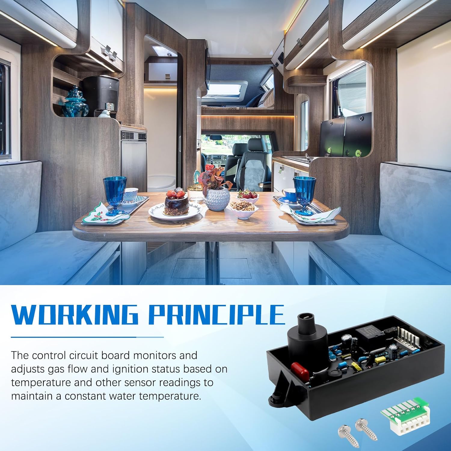 RV Water Control Board 93307 93865 93253 93257 91367 Compatible with Atwood Circuit G6A-6E/7E/8E GH10-1E/2E After-Market Parts