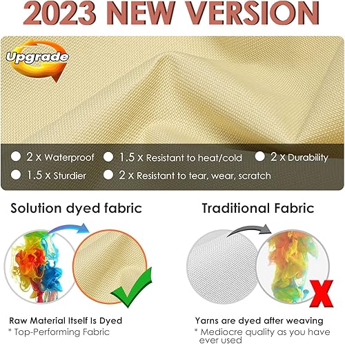 Miniatura 2 de Paquete de 2 fundas resistentes impermeables para sillas de patio al aire libre, ajuste universal, para sillas mecedoras giratorias al aire libre,