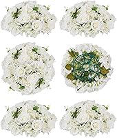 Vista 13 de BLOSMON Bolas de Flores Artificiales Centros de Mesa de Boda 2 Piezas 11.8" Lila Flores Falsas Rosa Hortensia Arreglo de Bolas Centro de Mesa