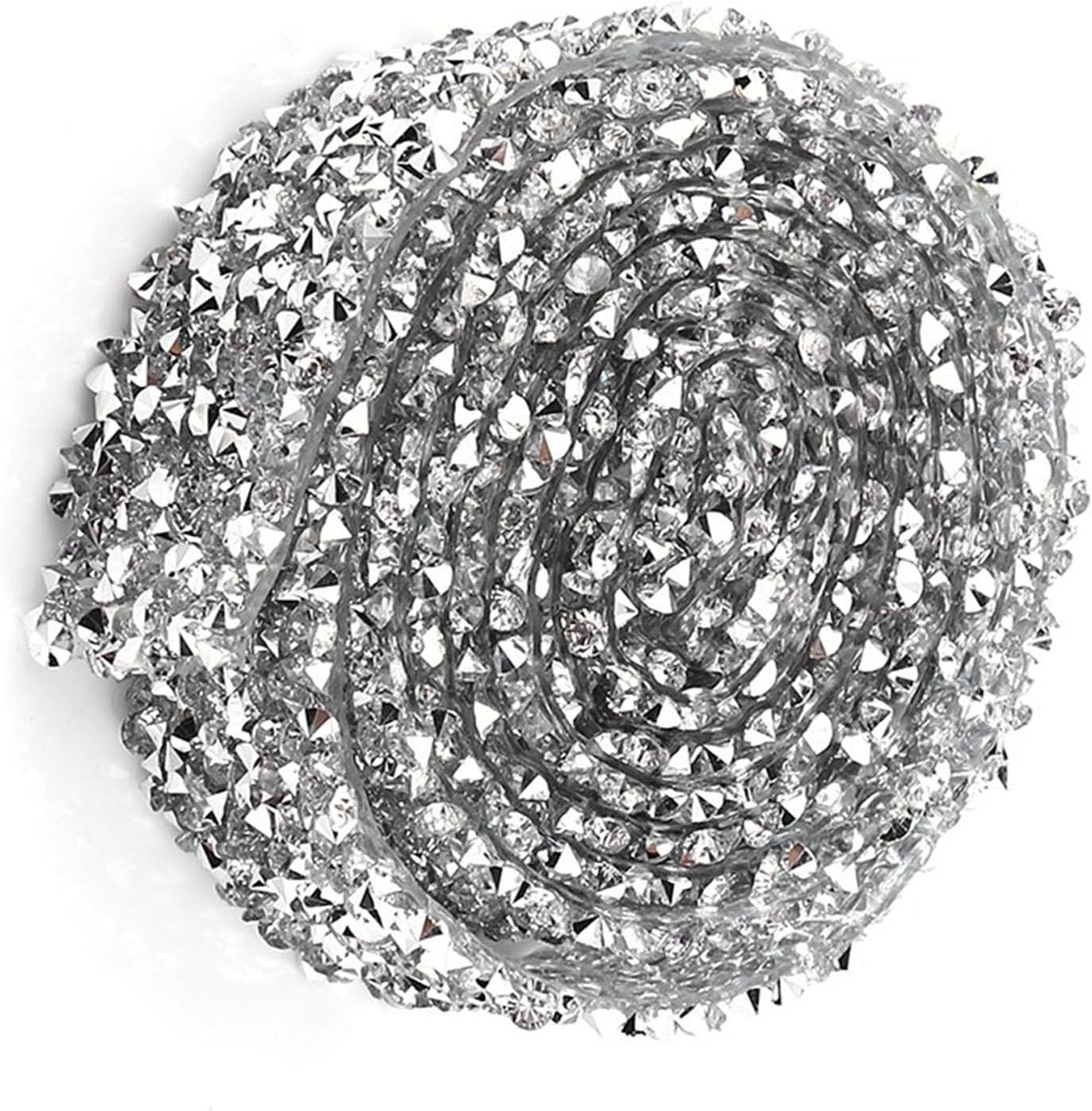 Crystal Rhinestone Ribbon, Sparkling Rhinestone Bling Ribbon Roll Decorative Banding Belt Ribbon Wrap for Wedding, Cake Decoration, Party, and Floral Arrangements, 1Yard (x - Image 9