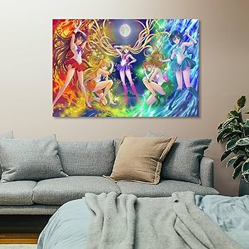 Amazon.co.jp: 美少女戦士セーラームーン 五戦士ポスター 壁掛けアート