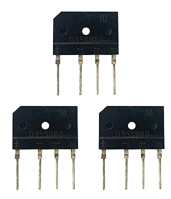 Steko {Pack of 3 Pieces) D35SB80 Single Phase 800V 35A Bridge Rectifier | Through Hole | Electronic Components | Electronic Circuit Repair