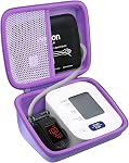 co2CREA Hard Case for Omron 3 Series Omron M2 Classic Upper Arm Blood Pressure Monitor BP7100 BP710N HEM-7120 Hem-7121 HEM-7124, Portable Travel Case Replacement, Purple