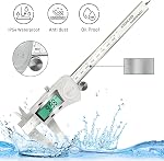 LOUISWARE Digital Caliper, Electronic Stainless Steel Vernier Caliper 150mm/0-6 Inch Measuring Tool with Extra-Large LCD Screen- Inch/Millimeter Conversion