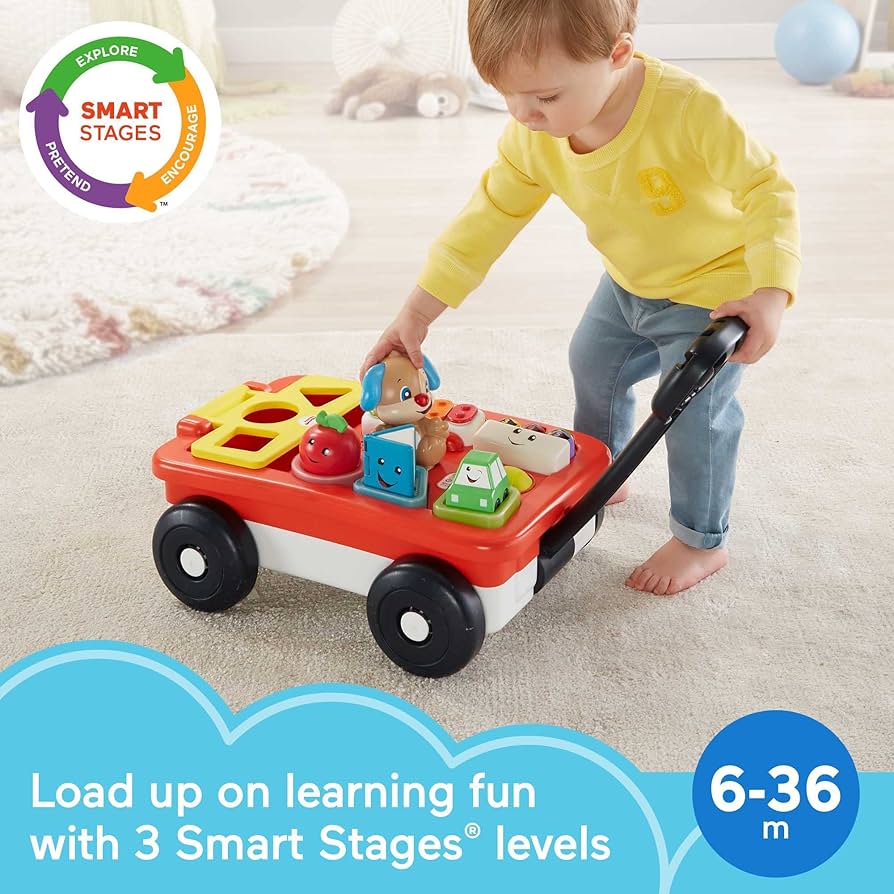 Fisher-Price Baby & Toddler Toy Laugh & Learn Pull & Play Learning Wagon Musical Pull-Along with Activities for Infants Ages 6+ Months, Pull-Along Wagons - Amazon Canada