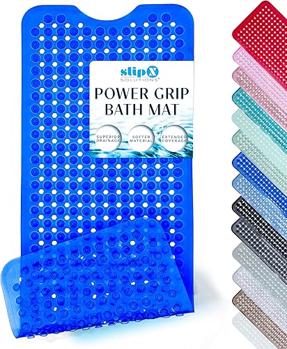 Miniatura 10 de SlipX Solutions Power Grip - Alfombrilla de seguridad para bañera, tecnología de agarre de precisión para una protección más larga, más fuerte y