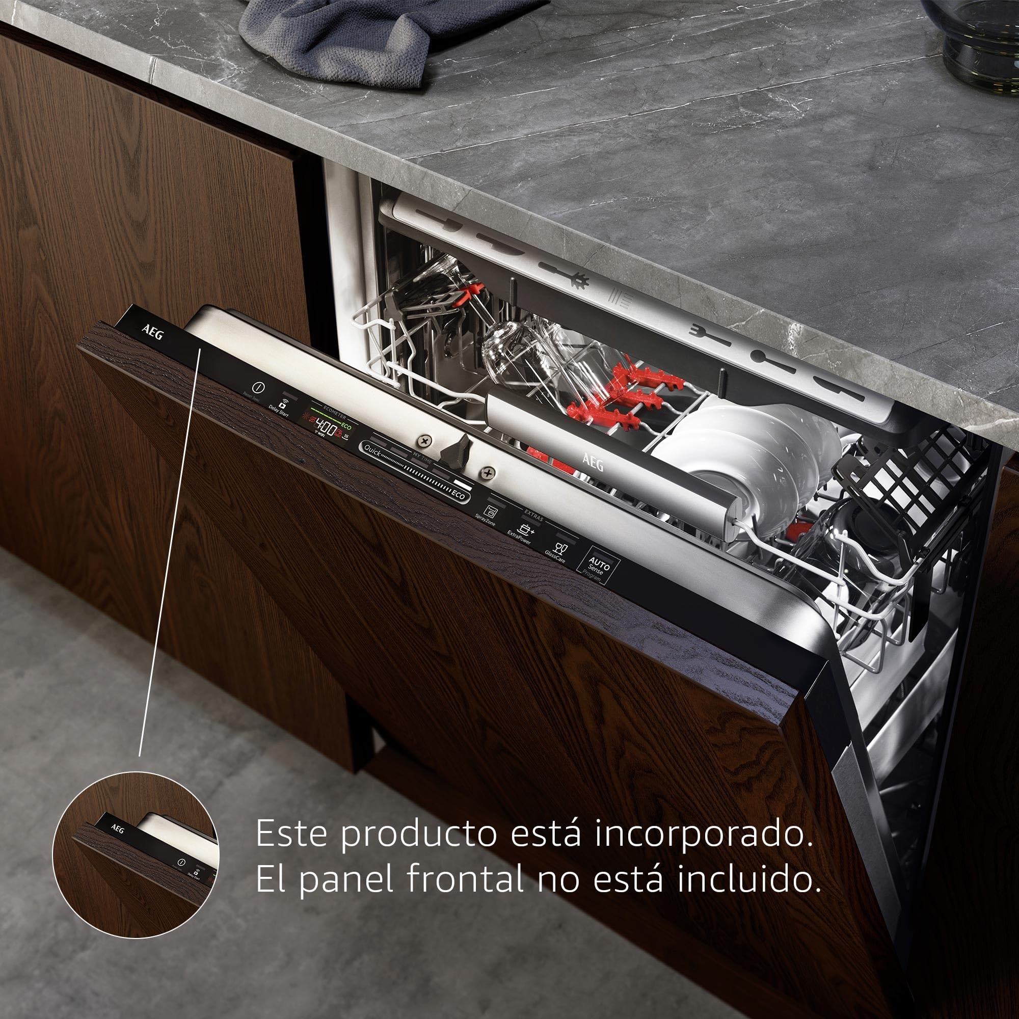 Electrolux EES47320L Lavavajillas Integrable, 60 cm, 13 Cubiertos, Tecnología AirDry, SensorControl, 8 Programas y 3 Temperaturas, Programa Rápido de 30 min, Inicio en Diferido, Blanco, Clase D