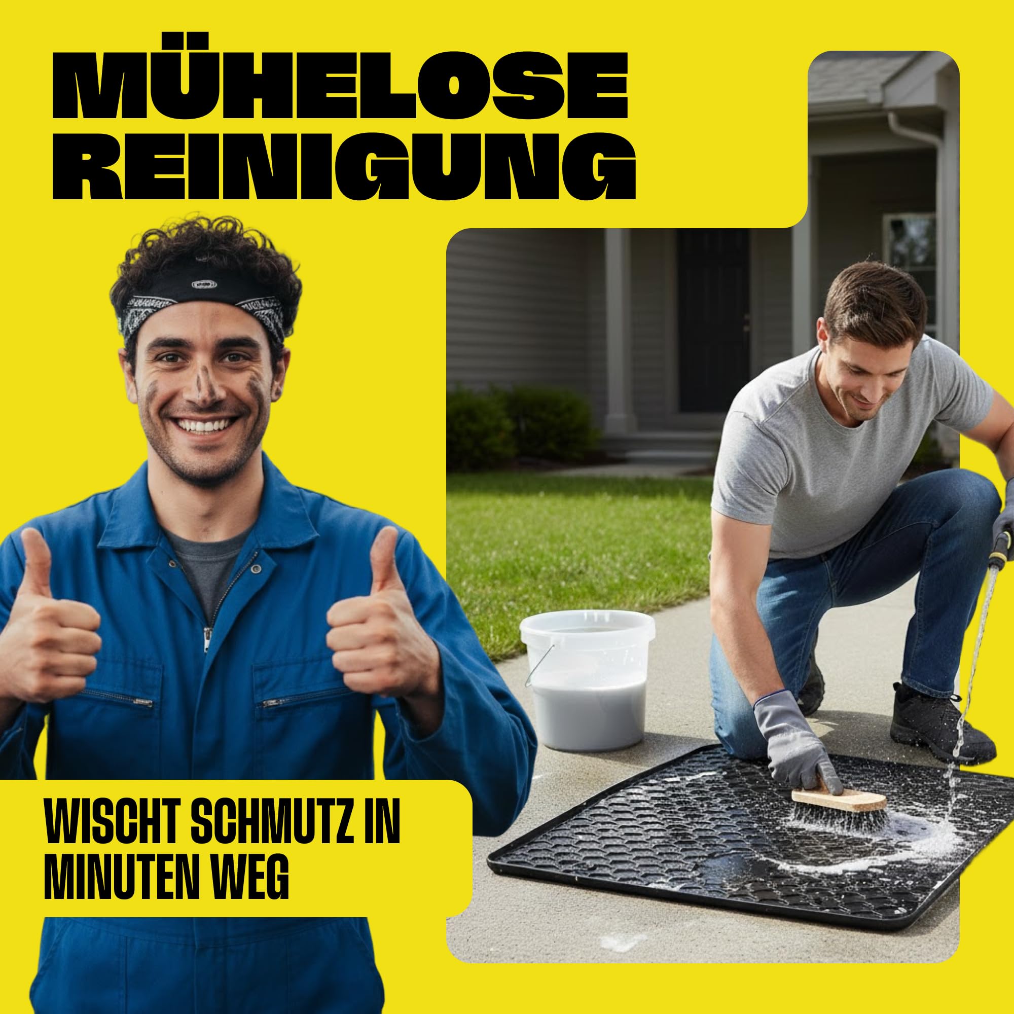 Gama Gummimatten + Mitteltunnelabdeckung Set Für VW Passat B8 (2014-2023) Zubehör — Gummimatten Fussmatten + Tunnelabdeckung Auto | Premium TPE Material | Perfekte Passform | rutschfeste Oberfläche