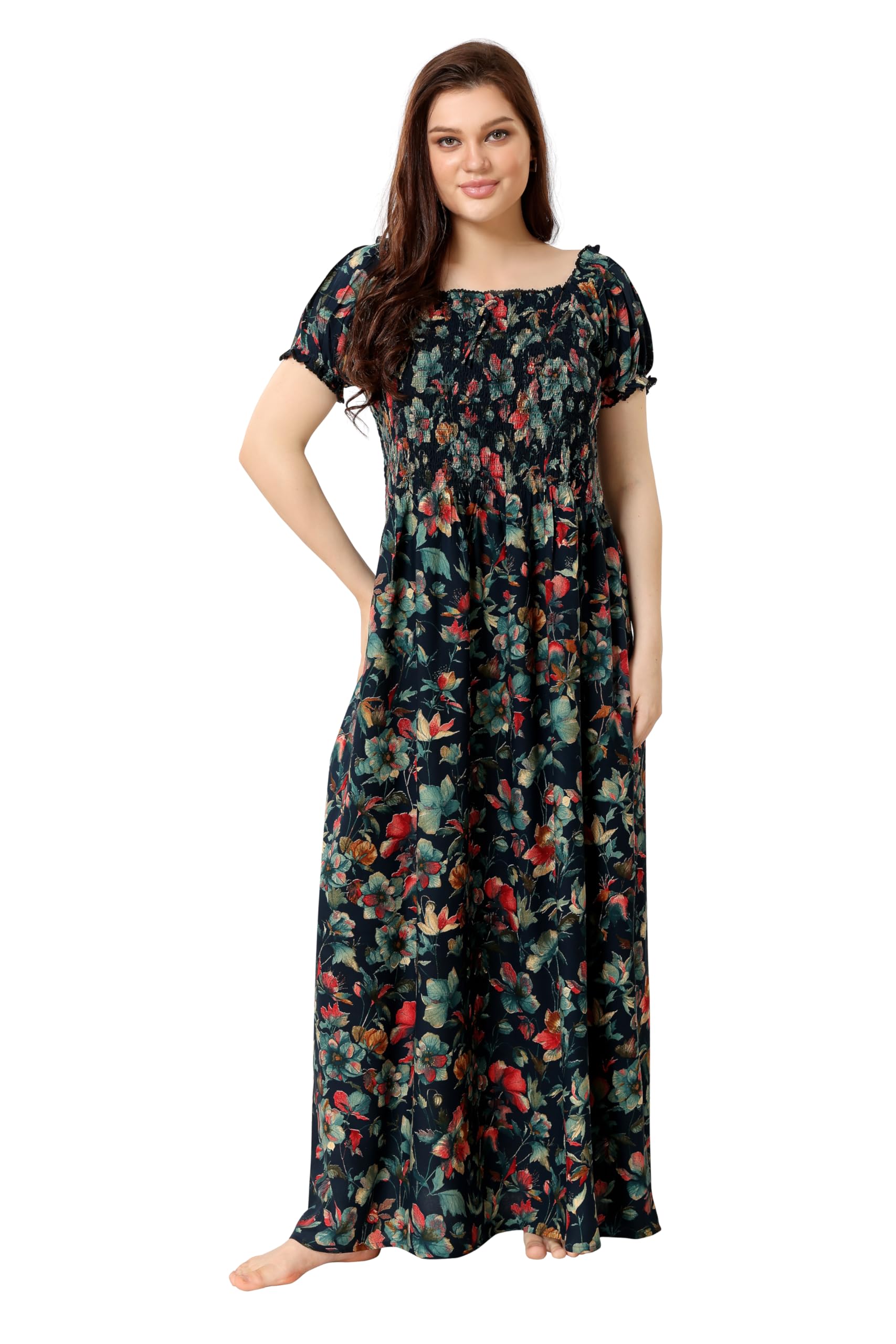 soulemo Girls & Women's Stylish Maxi Dress/Nighty (Outwear & Homewear) 1738-picture-28