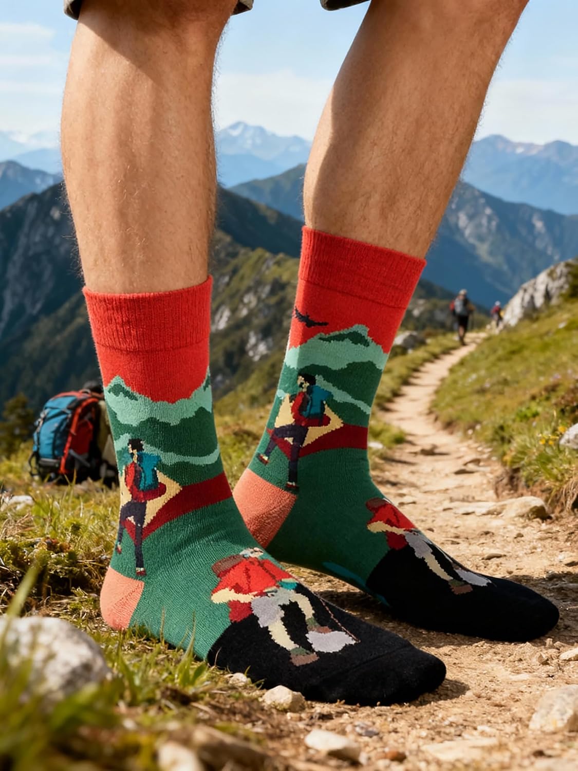 Colorful Funny Novelty Dress Socks for Men Women Teens Fathers Day Casual Fun Crazy Funky Graphic Crew Socks image 3