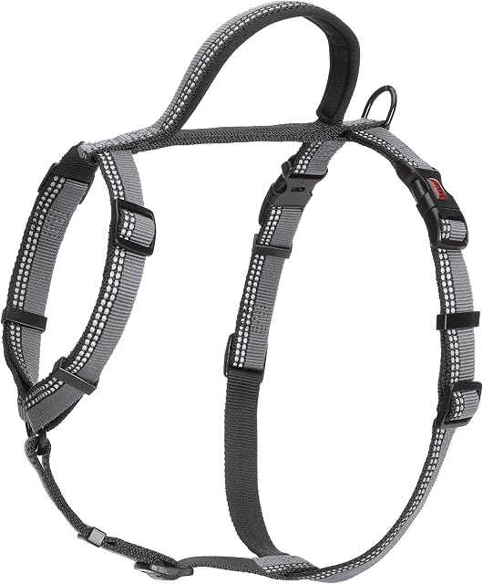 HALTI Walking Harness, Size Small, Black, Best Lightweight Dog Harness with Handle, Reflective & Adjustable, Ideal for Puppy Walks, For Small, Medium & Large Dogs