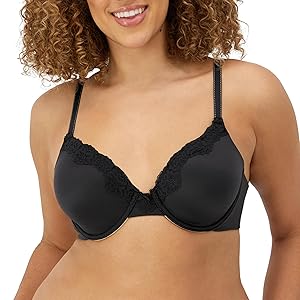 Maidenform Women's Padded Underwire Bra, Full Coverage T-Shirt Bras for Women, Convertible, Seamless (Plus