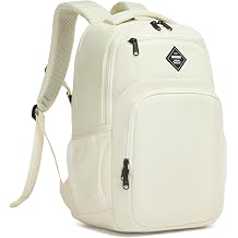 Wotony Laptop Backpack 15.6 inch Women Men Business Travel Backpack,Work College,Casual Daypack Travel Essentials beige, 15.6Inch