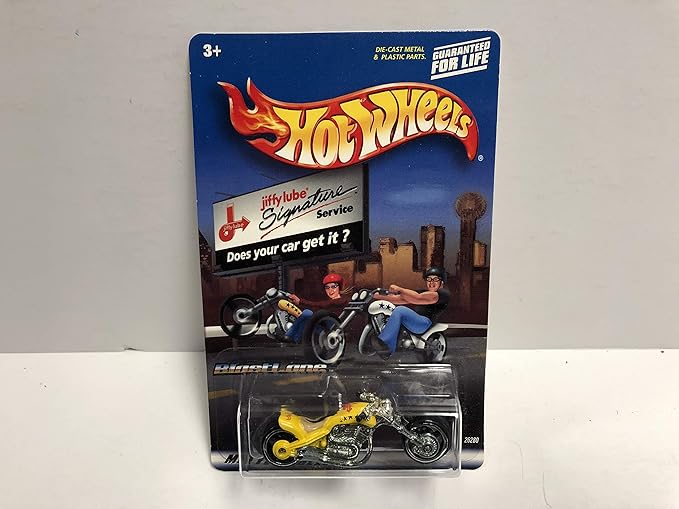 Blast Lane Motorcycle (yellow paint) JIFFY LUBE Hot Wheels special