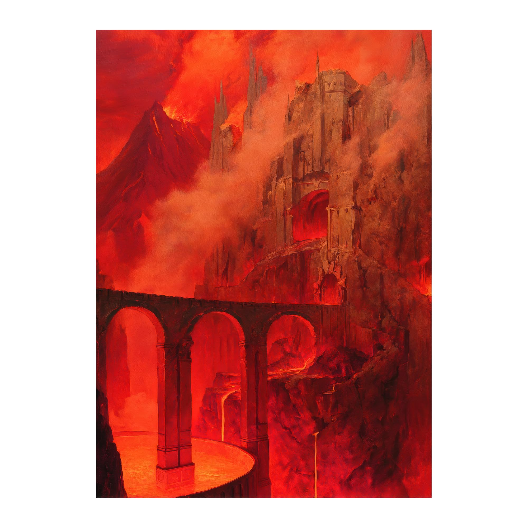 Katomula 100 MTG Card Sleeves with 100 Inner Sleeve, Textured Back Art Sleeves, Fit Standard Size Cards - Moutain