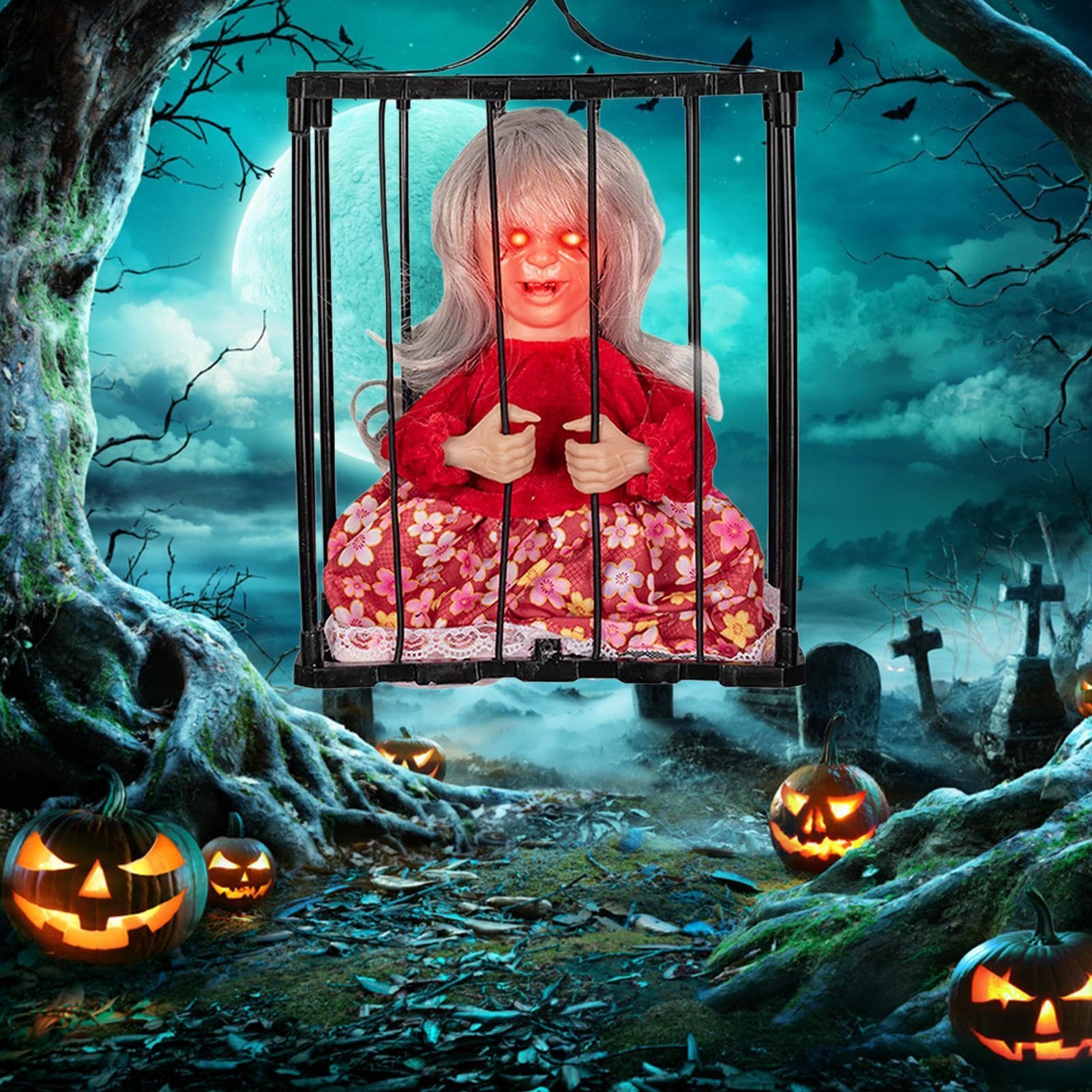 Więzień Dekoracje na Halloween | Animowany Terror Nawiedzony Dom Dekoracja
