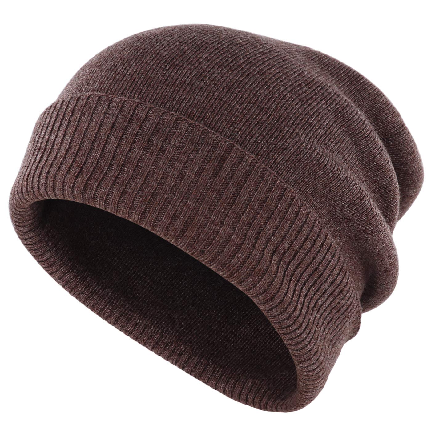 Gisdanchz Fisherman Beanie Thermal Hats for Women Thermal Winter Hat Woolly Hats for Men Woollie Black Beanie Cap Slouch Oversized Large Rib-Knit Warm Woollen Hat Woollen Thermal Winter Coffee