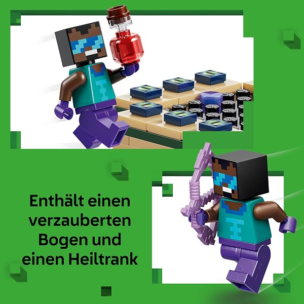 LEGO Minecraft Reise durch Nether und Endportal - Kinder Spielzeug mit Helden, Enderman und Baby Hoglin Figuren - Set mit Minecraft Figur - Gamer Geschenk für Jungen und Mädchen ab 7 Jahren - 21584 - 3