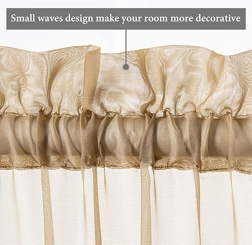 Vista 40 de MIULEE - Cortinas semitransparentes para puerta francesa de 2 paneles