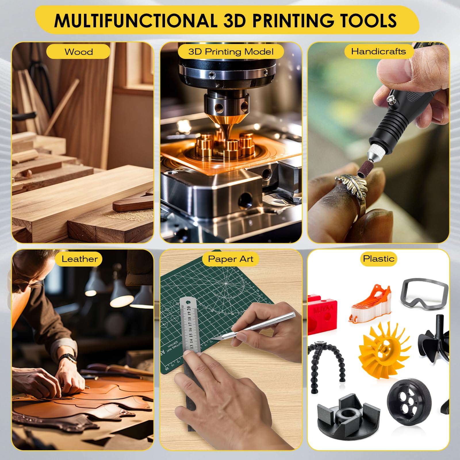 135 Pezzi Kit Utensili per Stampante 3D – Set Professionale di Pulizia e Finitura con Aghi per Pulizia Ugello, Sgorbiatore e Accessori per Tutte le Stampanti 3D