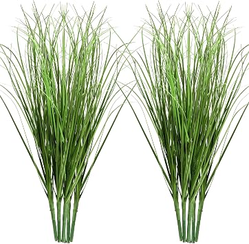 10 PCS Artificial Wheat Grass Plants, 14.6 Inch Faux Shrubs Wheat Grass Greenery Stems with Realistic Look, Fake Tall Grasss for Indoor Outdoor Decor, Artificial Plants for Home Office Garden, Large
