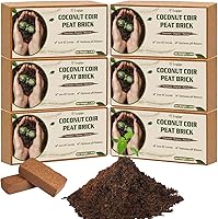 Vista 1 de Legigo Paquete de 6 Ladrillos Premium de Fibra de Coco para Plantas - 100% Orgánico Ladrillos Comprimidos de Fibra de Coco para Mezcla Inicial
