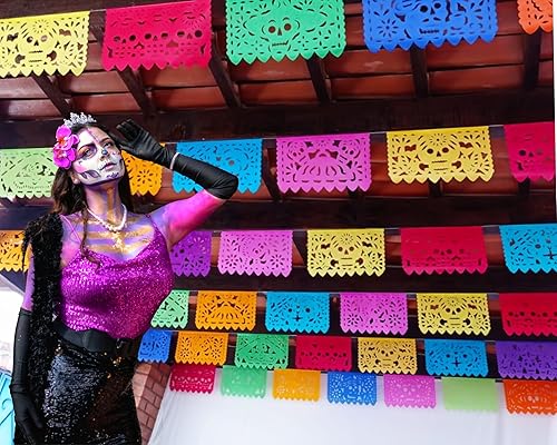 Miniatura 1 de Dia de Los Muertos Papel Picado, Día de los Muertos, Paquete de 5 | Papel de seda