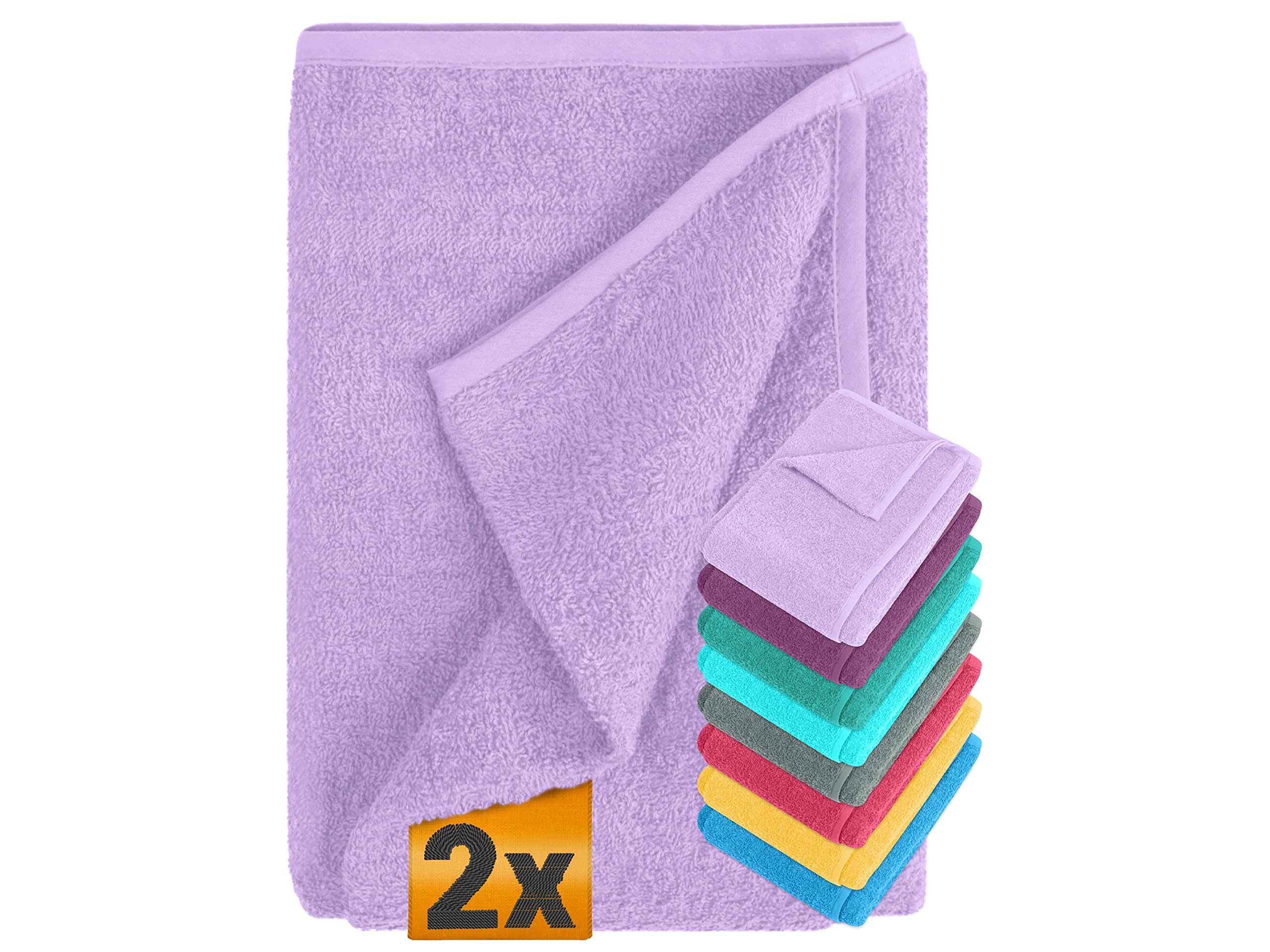 npluseins 1594.2319 - Set di 2 cuscini per lettino prendisole e sdraio da giardino, 70 x 200 cm, colore: lilla