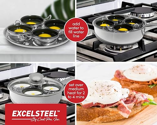 Miniatura 6 de Escalfador de huevos CookPro, varias alternativas, Plateado