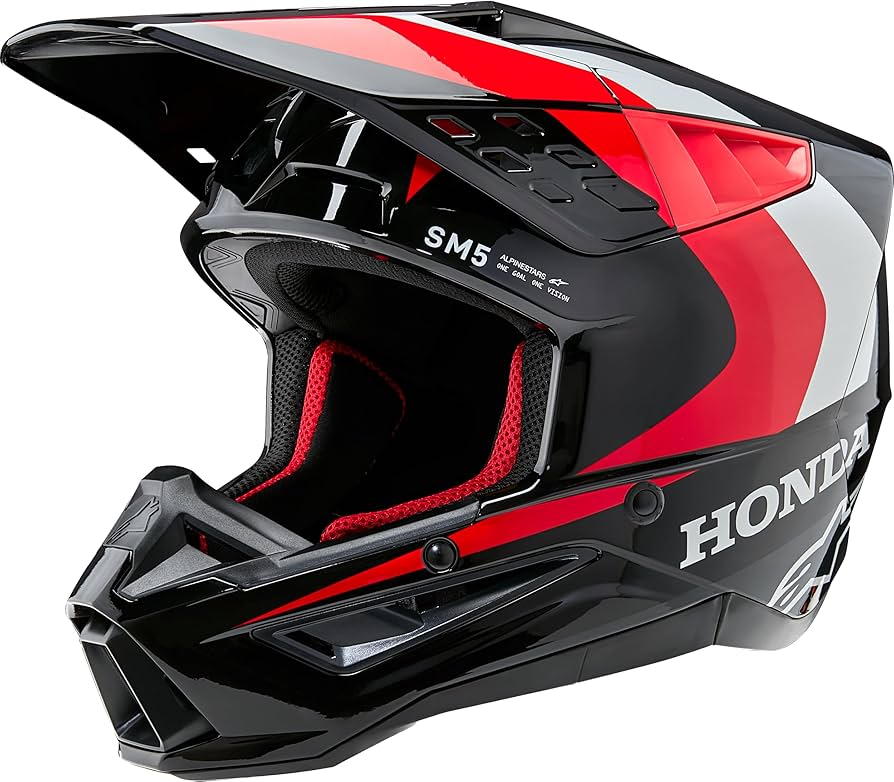 Amazon.com: Alpinestars 8308123-1333-S: Honda S-M5 Helmet Black