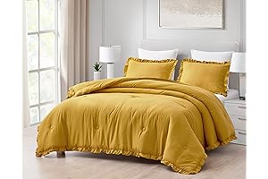 Chic and Cozy: Chezmoi Collection Nora Mustard Bedding Set